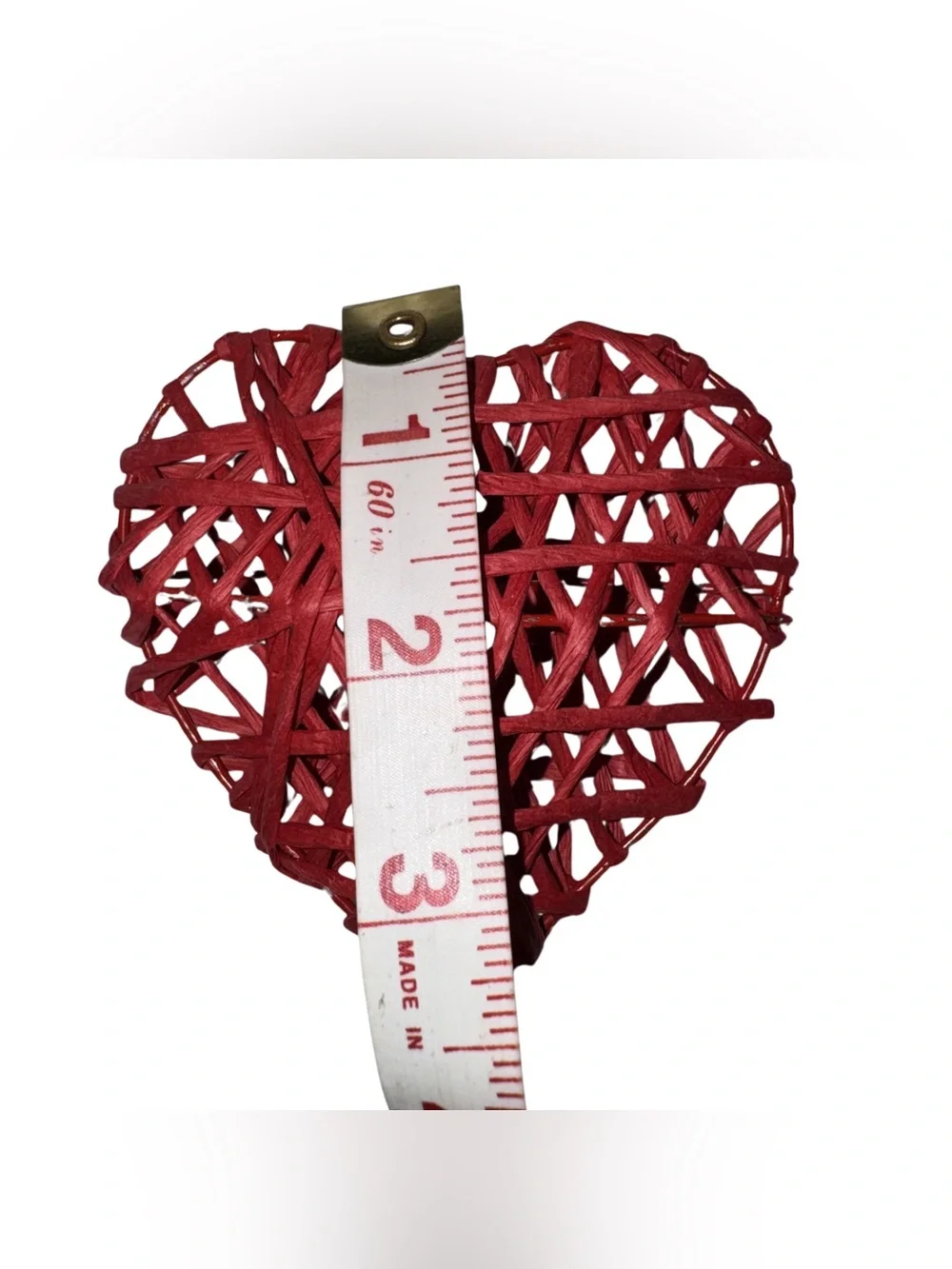 Pier 1 Rattan Hearts Set of 12 Decorative Wicker Hearts 6 Red 6 White Valentines